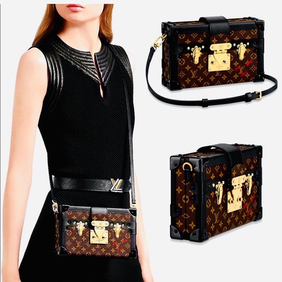 Petite Malle 2021 LV Louis Vuitton Handbag Crossbody Clutch Logo FULL SET ! - Picture 11 of 16